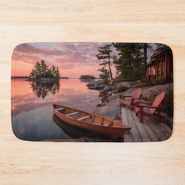 Item preview, Ontario Muskoka Sunset Dock Retreat designed and sold by daila70.