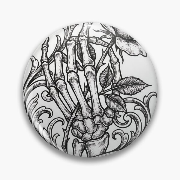 Item preview, Skeleton hand holding blooming rose designed and sold by JOTAMIKE.