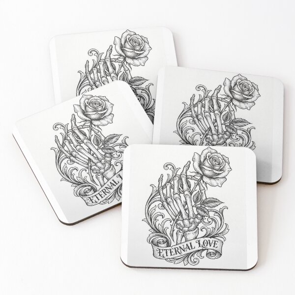 Item preview, Skeleton hand holding blooming rose designed and sold by JOTAMIKE.