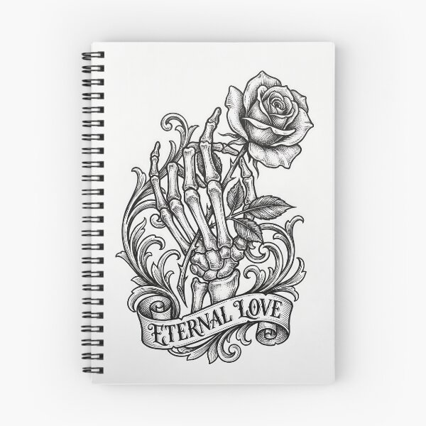 Item preview, Skeleton hand holding blooming rose designed and sold by JOTAMIKE.