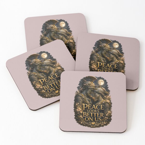 Item preview, Peace Looks Better On Us, Romantic Healing Quote Aesthetic Design designed and sold by JagrDesigns.