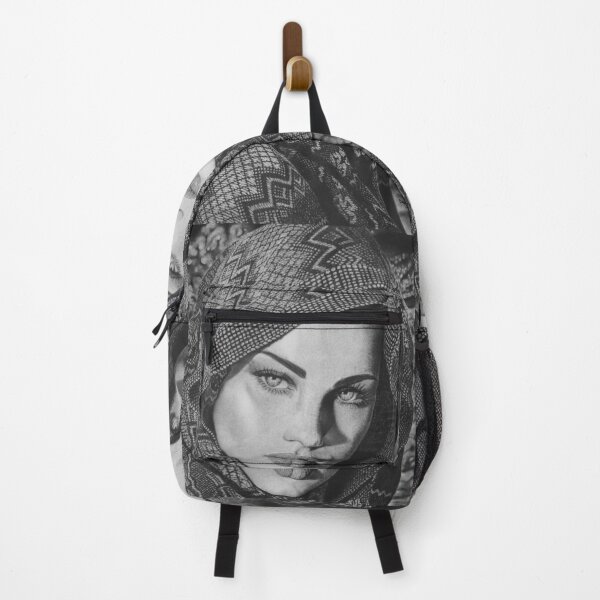 Item preview, Arab Woman — Hyperrealistic Charcoal Portrait in Black and White designed and sold by David Mateo ArtWorks.