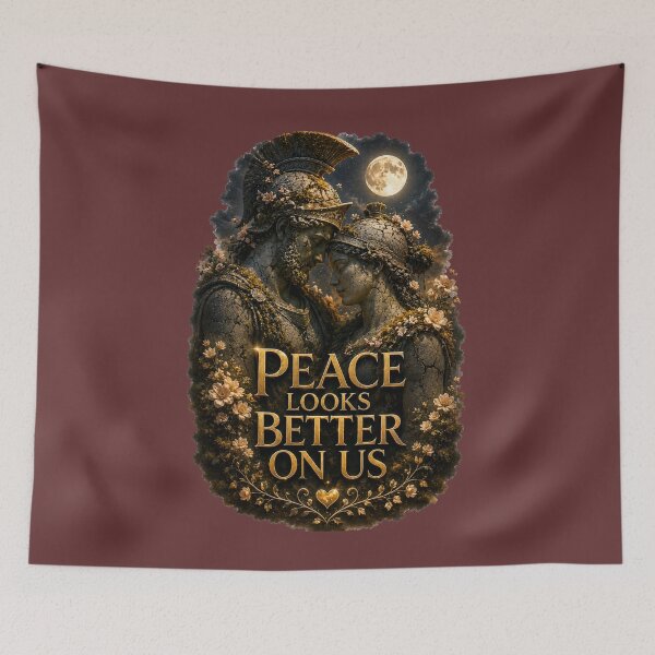 Item preview, Peace Looks Better On Us, Romantic Healing Quote Aesthetic Design designed and sold by JagrDesigns.