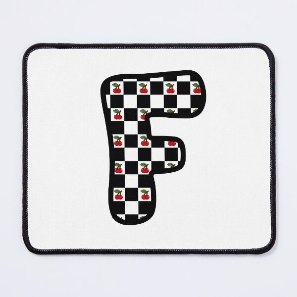 Item preview, Checkered Pattern “F” with Cherries designed and sold by SoaringMoon.