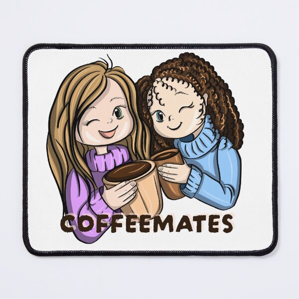 Item preview, Coffee mates girls who loves coffee t shirt stickers designed and sold by Maryart8.