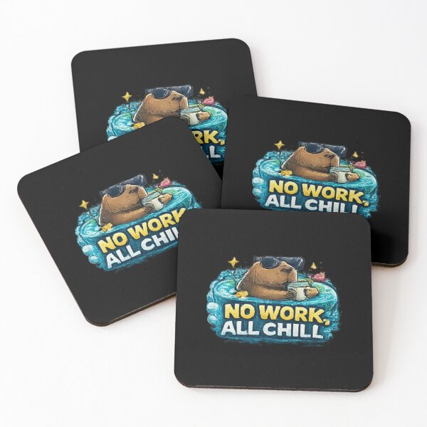 Item preview, No Work All Chill Capybara Relax Mood designed and sold by Hobby-up.