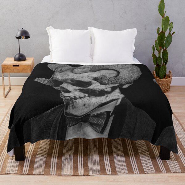 Item preview, Skull with Horns — Gothic Charcoal Portrait in Black and White designed and sold by David Mateo ArtWorks.
