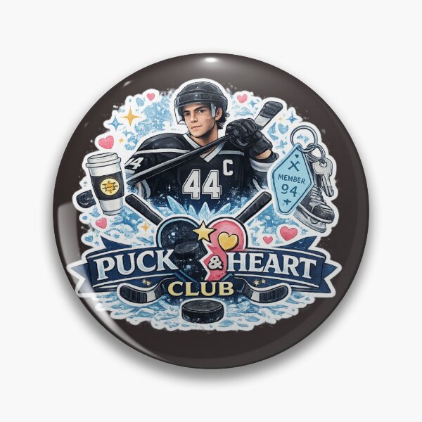 Item preview, Puck Heart Club Cute Hockey Lover Design designed and sold by Artbysarmina.