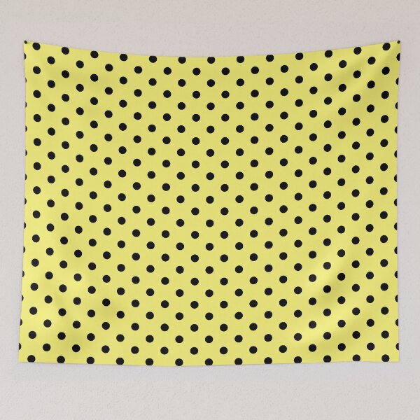 Item preview, Mini Polka Dot Pale Yellow and Black designed and sold by Jeallan Designs.