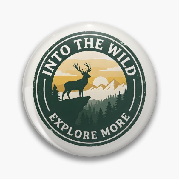 Item preview, Into The Wild Explore More Vintage Stag Adventure Emblem designed and sold by Novastitchshop.