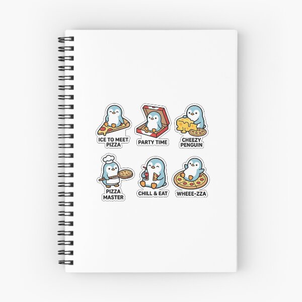 Item preview, Kawaii Penguin-Pizza Sticker Pack - Cute Penguin & Slice Puns designed and sold by SimpleP.