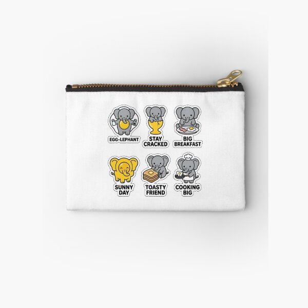 Item preview, Kawaii Elephant-Egg Sticker Pack - Cute Elephant & Breakfast Puns designed and sold by SimpleP.