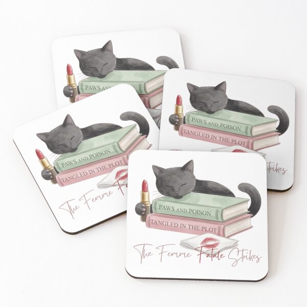 Item preview, The Femme Fatale Strikes | Vintage Lipstick Noir Cat T-Shirt designed and sold by kosimazaki.