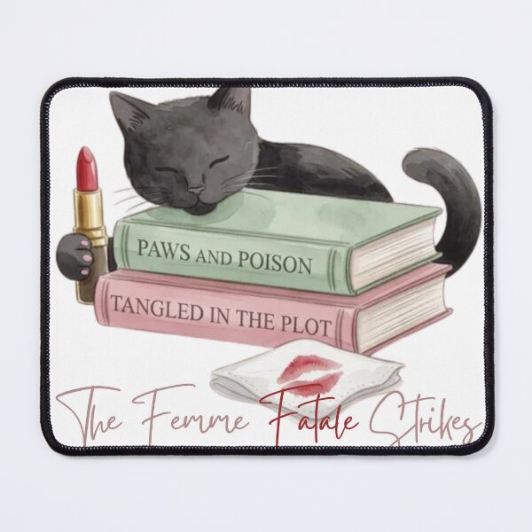Item preview, The Femme Fatale Strikes | Vintage Lipstick Noir Cat T-Shirt designed and sold by kosimazaki.