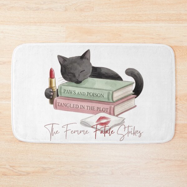 Item preview, The Femme Fatale Strikes | Vintage Lipstick Noir Cat T-Shirt designed and sold by kosimazaki.