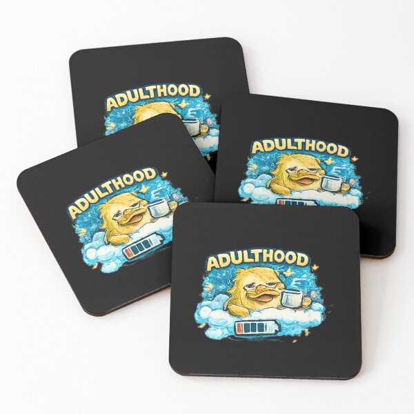 Item preview, Adulthood Exhausted Duck Coffee Mood designed and sold by Hobby-up.