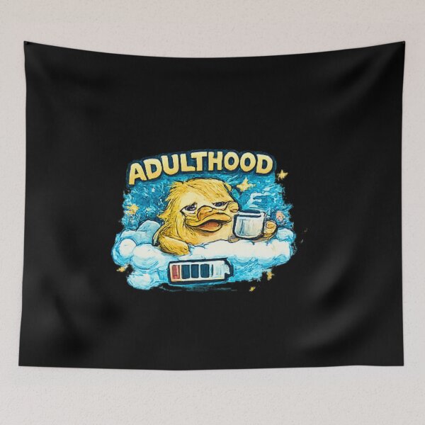 Item preview, Adulthood Exhausted Duck Coffee Mood designed and sold by Hobby-up.