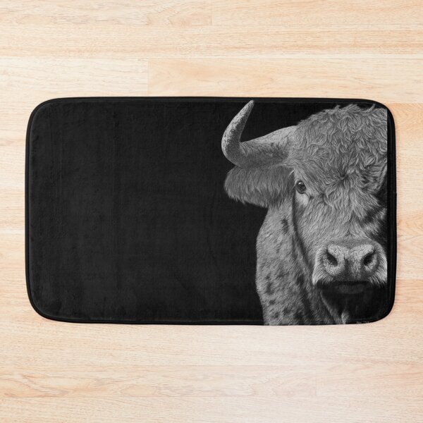 Item preview, Brave Bull — Hyperrealistic Charcoal Portrait in Black and White designed and sold by David Mateo ArtWorks.