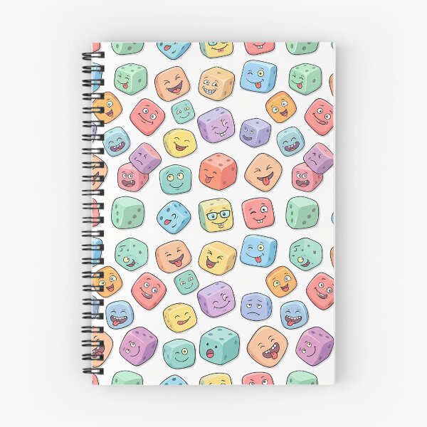 Item preview, Assortment of Colourful Funny Face Dice - seamless pattern wallpaper background designed and sold by AmoebaPress.