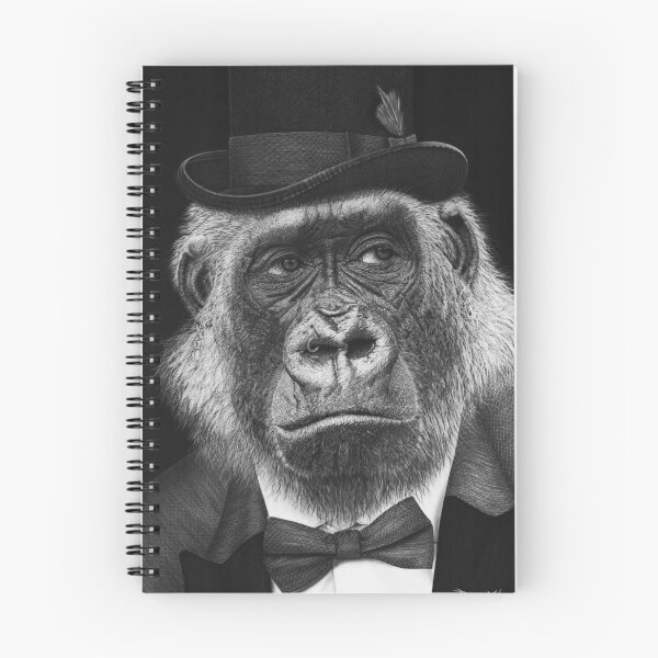 Item preview, Elegant Gorilla: Hyperrealistic Charcoal Portrait in Black and White. designed and sold by David Mateo ArtWorks.