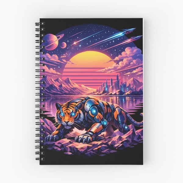 Item preview, Neon Cyber Tiger Synthwave Art | Futuristic Aesthetic designed and sold by zenithviv.