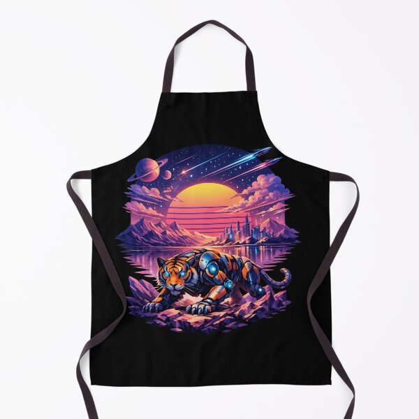Item preview, Neon Cyber Tiger Synthwave Art | Futuristic Aesthetic designed and sold by zenithviv.