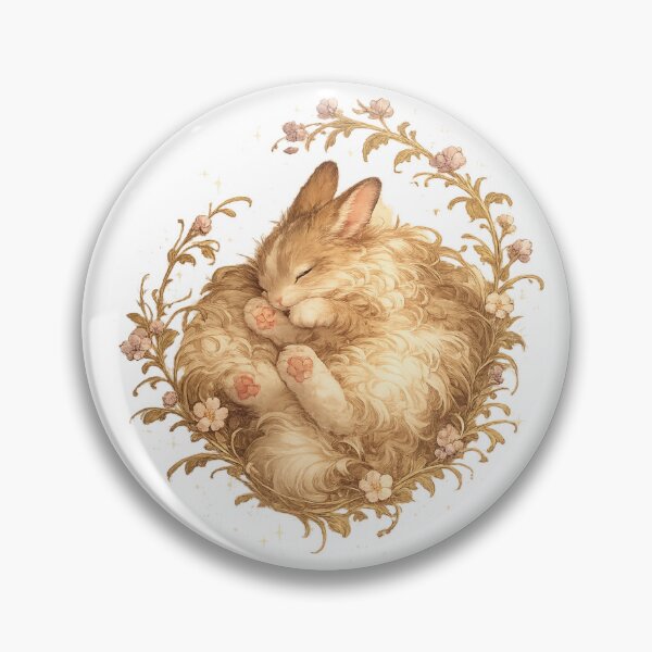 Artikelvorschau, Sleeping Bunny Cottagecore Fantasy Art entworfen und verkauft von Color Reverie.