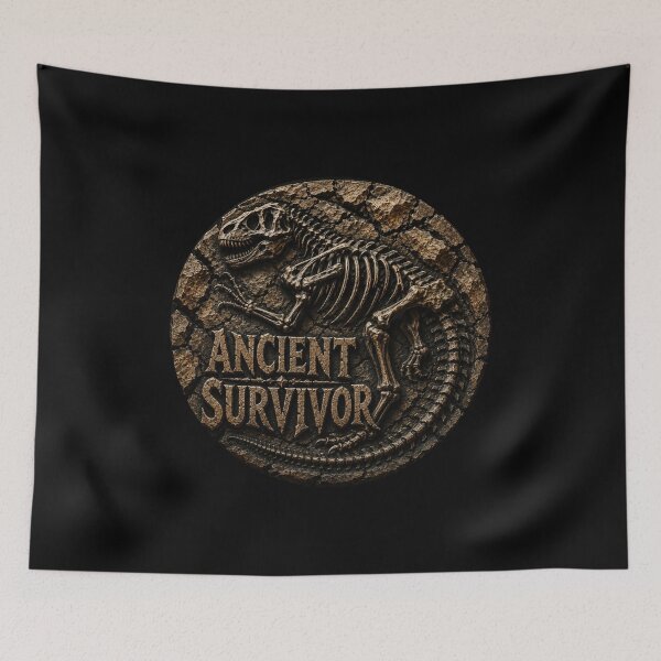 Item preview, Ancient Survivor Prehistoric Skeleton Design designed and sold by Spyshirt.