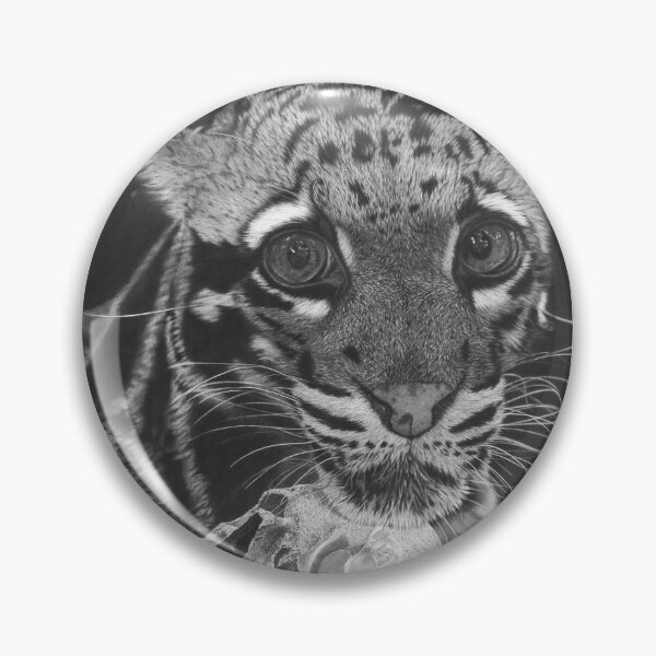 Item preview, Cloudy Leopard — Charcoal Portrait in Black and White designed and sold by David Mateo ArtWorks.