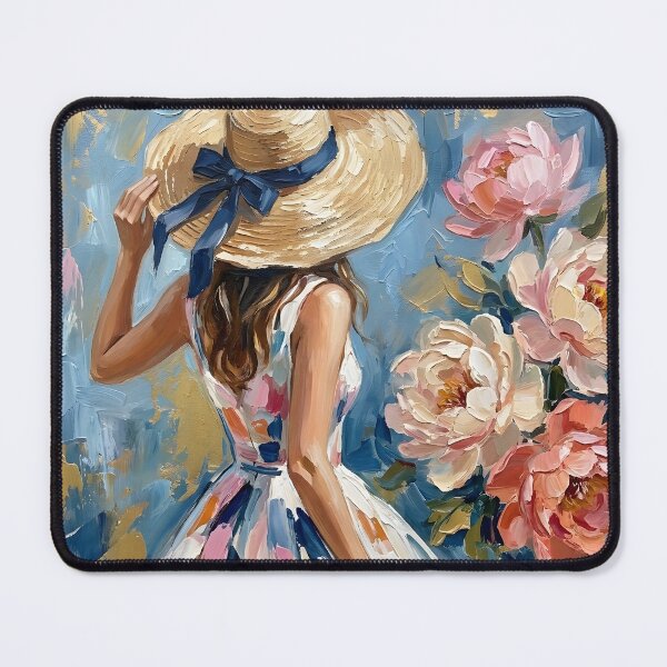 Item preview, Elegant Floral Woman Painting – Romantic Cottagecore Fashion Art Print for Feminine Home Decor designed and sold by PRINYOS.