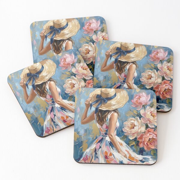 Item preview, Elegant Floral Woman Painting – Romantic Cottagecore Fashion Art Print for Feminine Home Decor designed and sold by PRINYOS.