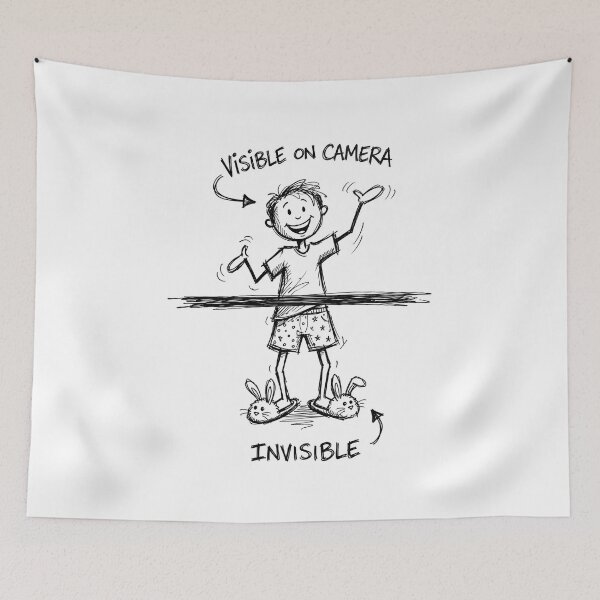 Item preview, Visible On Camera Invisible Remote Work From Home designed and sold by Fenay Designs.