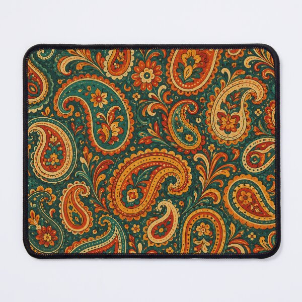 Item preview, Retro Paisley Bold Colors Seamless Pattern Print designed and sold by Inkworksbyshery.