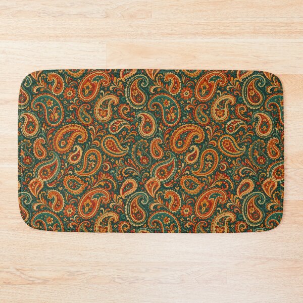 Item preview, Retro Paisley Bold Colors Seamless Pattern Print designed and sold by Inkworksbyshery.