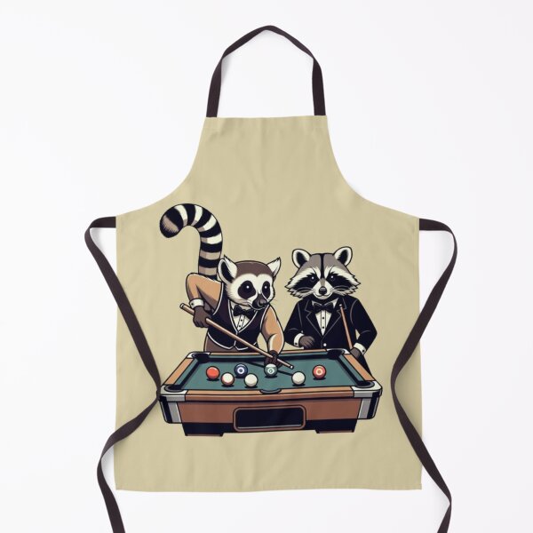 Item preview, Gentleman Lemur & Raccoon – Funny Billiards Design designed and sold by Dogandesighn.