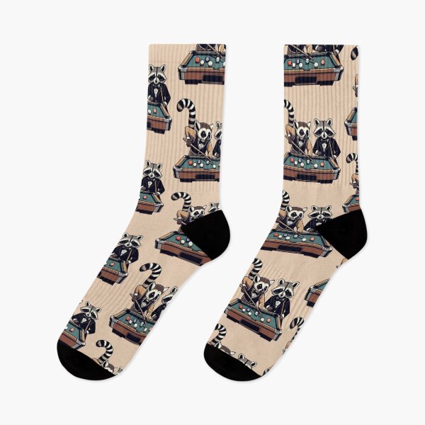 Item preview, Gentleman Lemur & Raccoon – Funny Billiards Design designed and sold by Dogandesighn.
