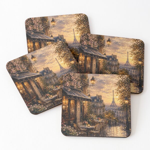 Item preview, Paris Café at Golden Hour designed and sold by Creativeeworld777.