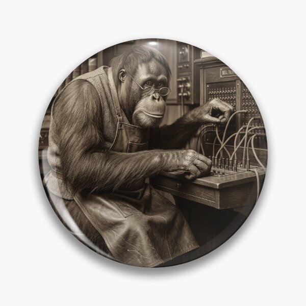 Item preview, Orangutan Switchboard Operator Connects Phone Calls designed and sold by Tridentulus.