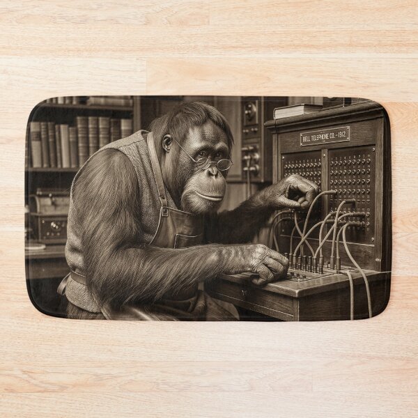 Item preview, Orangutan Switchboard Operator Connects Phone Calls designed and sold by Tridentulus.