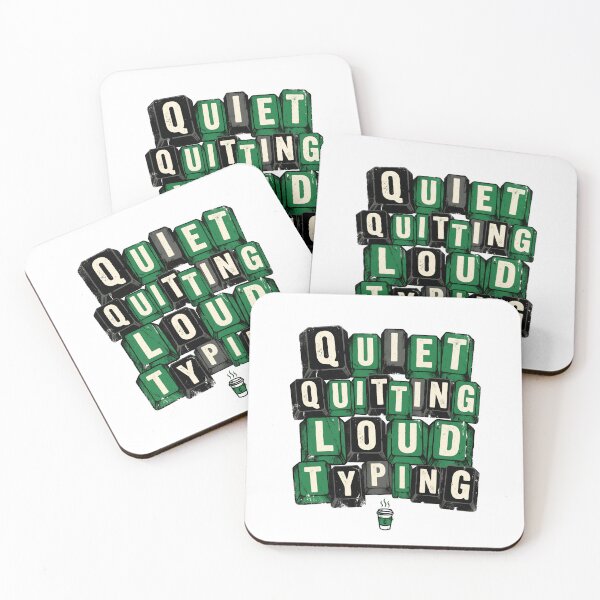 Item preview, Quiet Quitting Loud Typing Keyboard Keys Retro designed and sold by Fenay Designs.