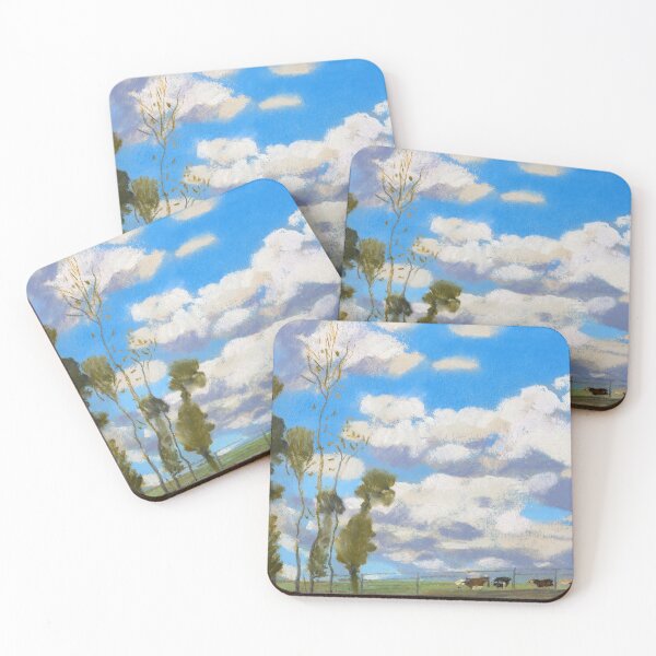 Item preview, Claude Monet Three Cows Grazing Pastoral Landscape Print designed and sold by TheSoulOfArt.