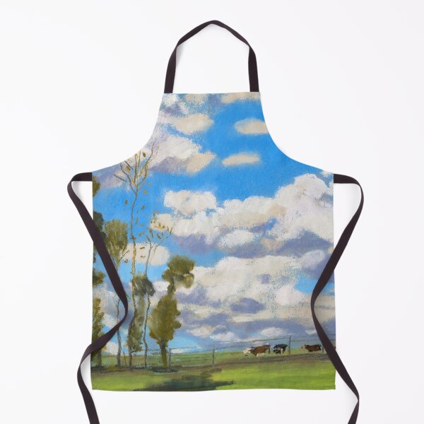 Item preview, Claude Monet Three Cows Grazing Pastoral Landscape Print designed and sold by TheSoulOfArt.