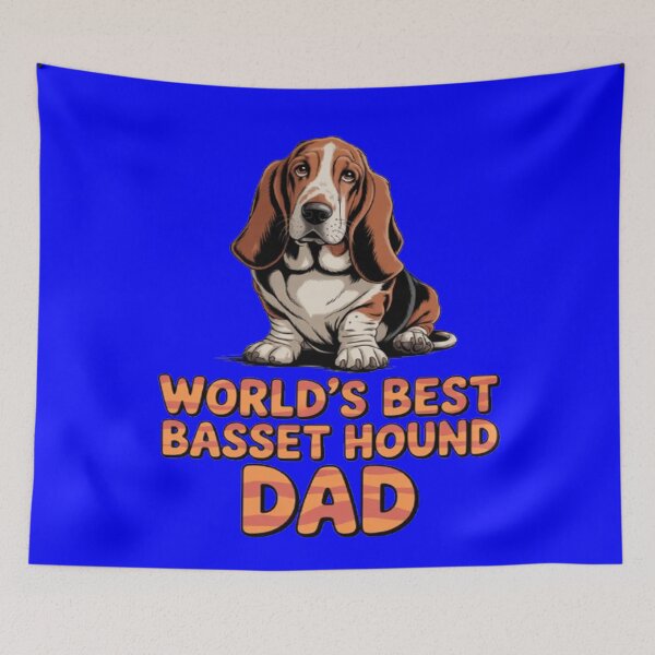 Item preview, Dog Pet Owner Art Design World's Best Basset Hound Dad designed and sold by fantasticdesign.