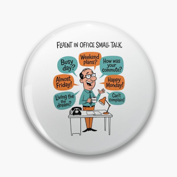 Item preview, Fluent In Office Small Talk Corporate Phrases Cartoon designed and sold by Fenay Designs.