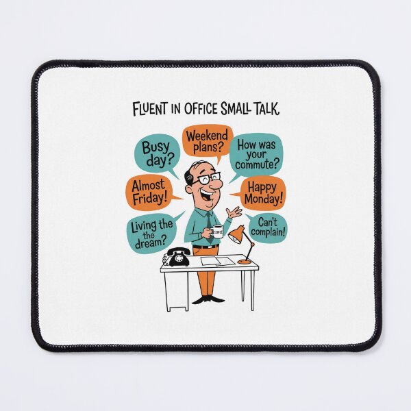 Item preview, Fluent In Office Small Talk Corporate Phrases Cartoon designed and sold by Fenay Designs.
