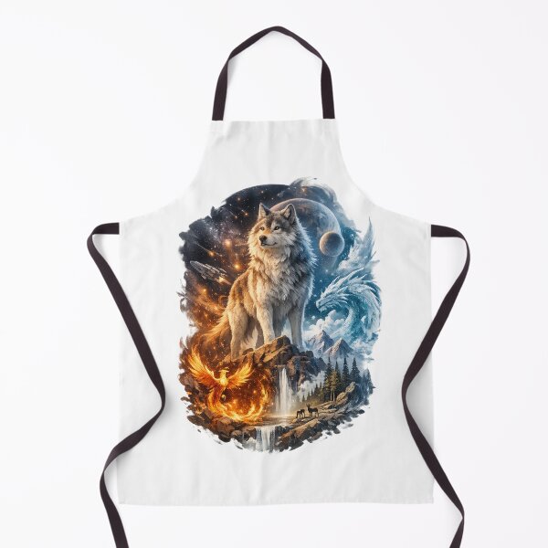Item preview, Fire & Ice Wolf Fantasy designed and sold by zenithviv.