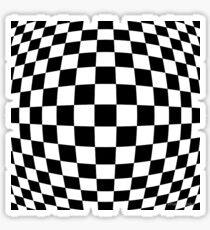 #black, #white, #chess, #checkered, #pattern, #flag, #board, #abstract, #chessboard, #checker, #square Sticker