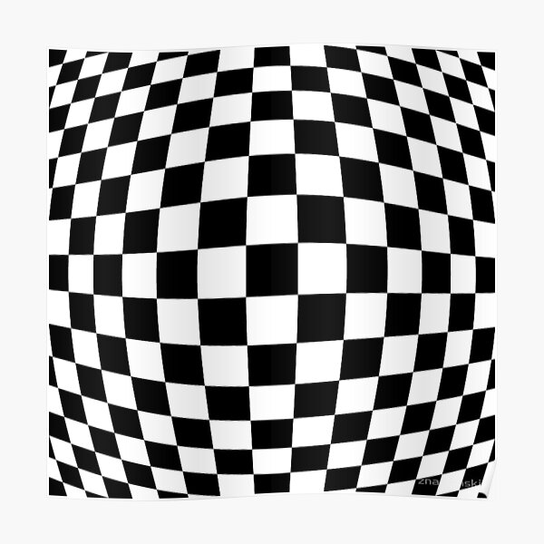 #black, #white, #chess, #checkered, #pattern, #flag, #board, #abstract, #chessboard, #checker, #square Poster