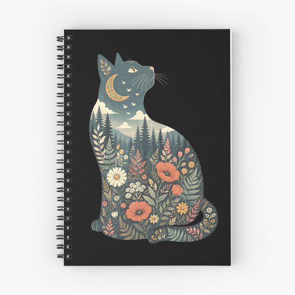 Item preview, Boho Cat Plants Forest Nature Wildflower Hiking Camping designed and sold by clothesy7.