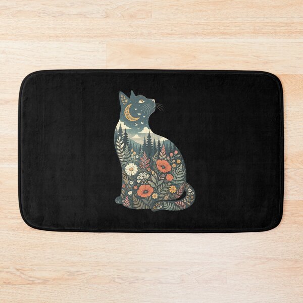 Item preview, Boho Cat Plants Forest Nature Wildflower Hiking Camping designed and sold by clothesy7.